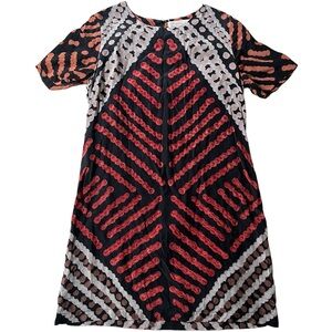 Roopa Pemmaraju Tribal‎ Printed Silk Shift Dress Anthropologie Size 8